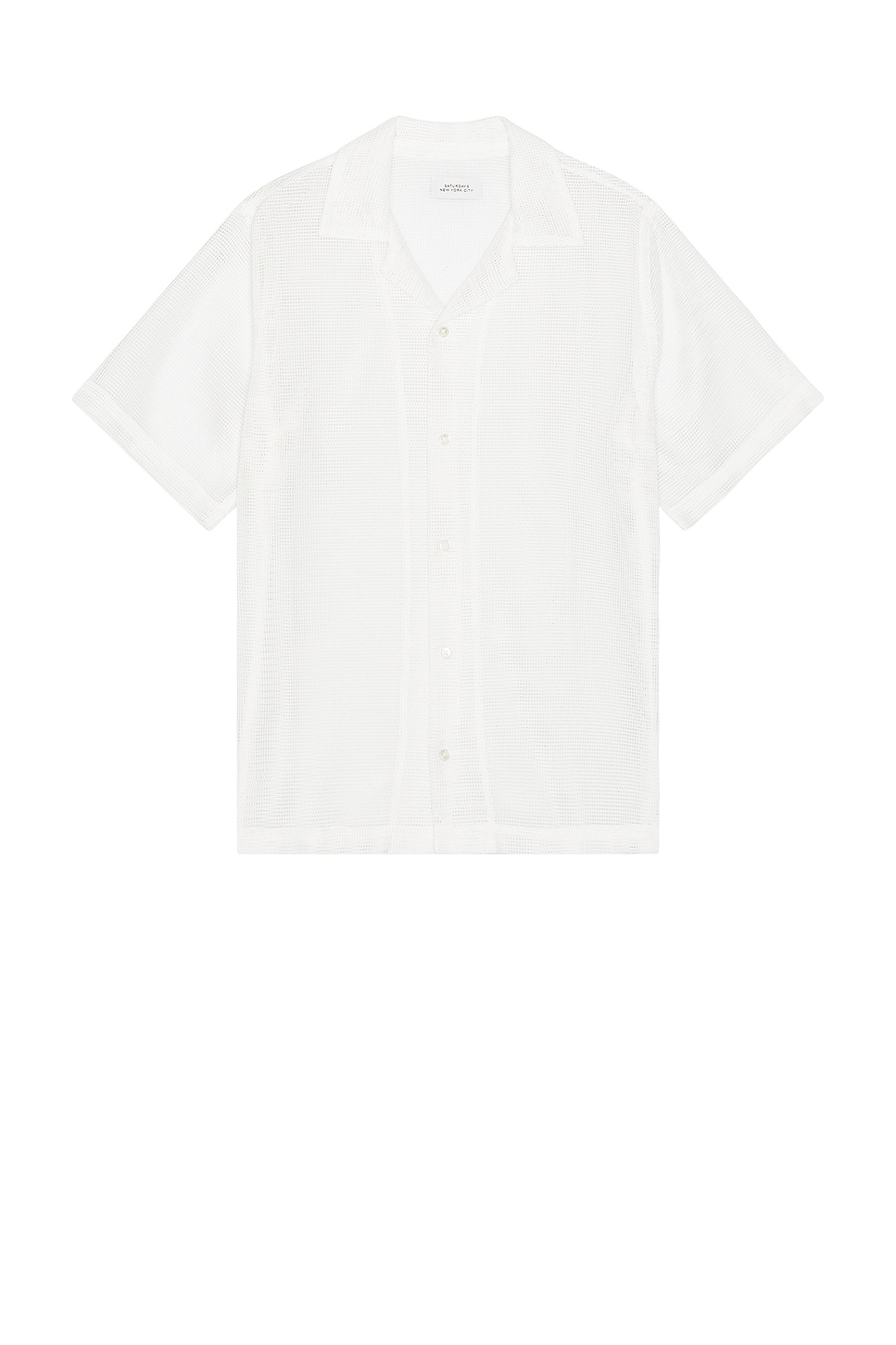 Canty Mesh Short Sleeve Shirt in White