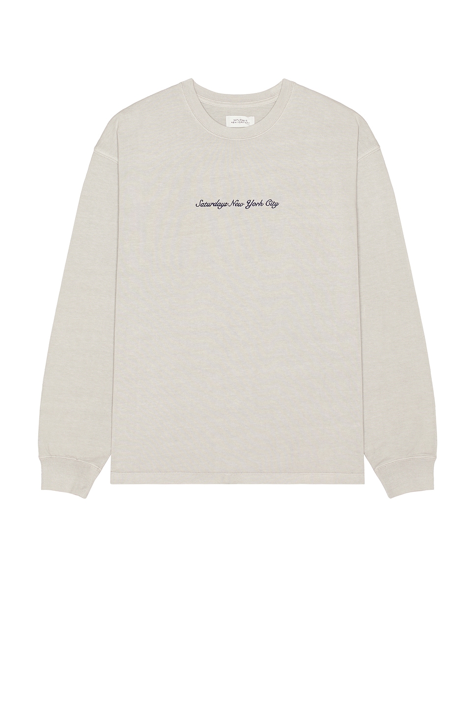 Image 1 of SATURDAYS NYC Heavy Weight Pigment Long Sleeve Tee in Light Grey