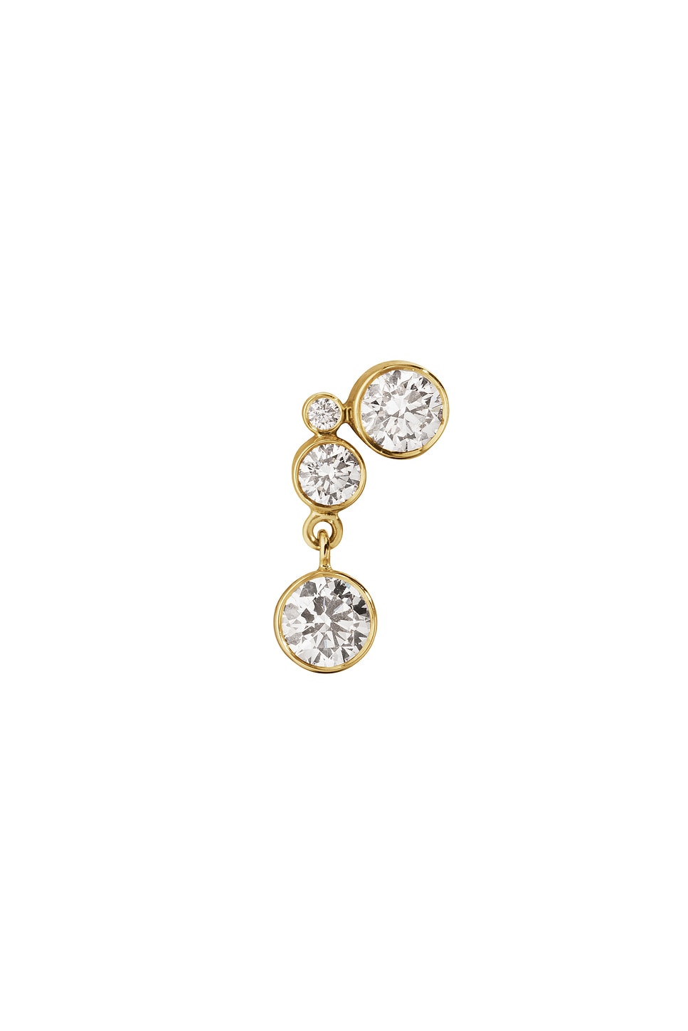 Image 1 of Sophie Bille Brahe Stella Diamant Single Earring in 18k Recycled Yellow Gold & Diamonds