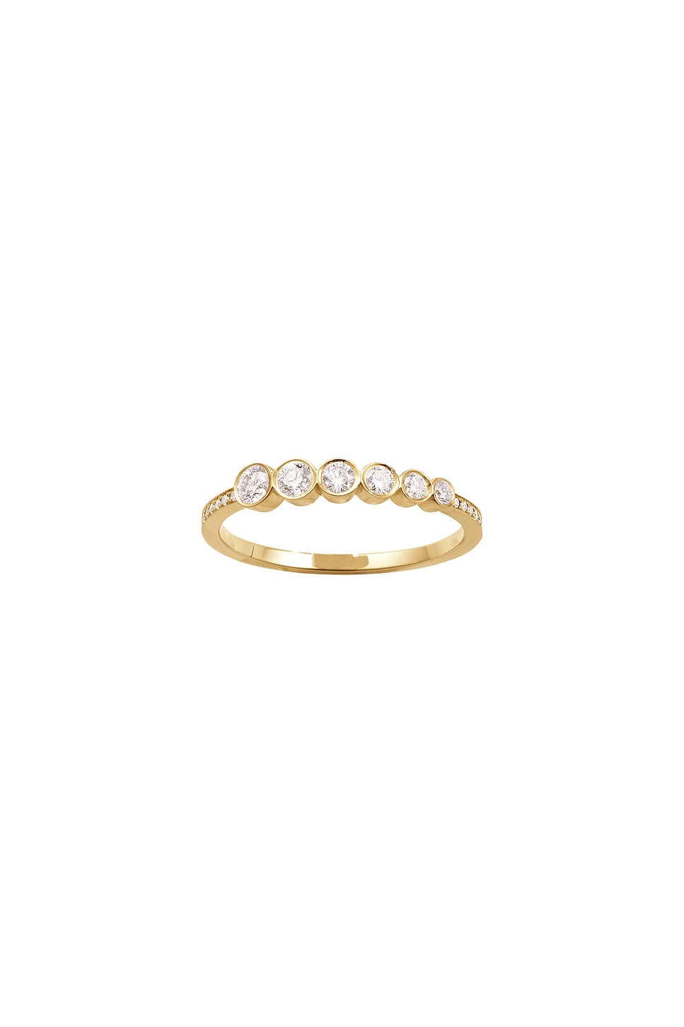Pleine Lune Diamant Ring in Metallic Gold