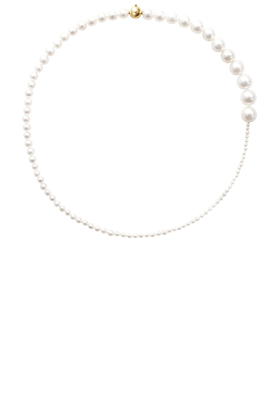 Image 1 of Sophie Bille Brahe Peggy Necklace in 14k Recycled Yellow Gold & Freshwater Pearls