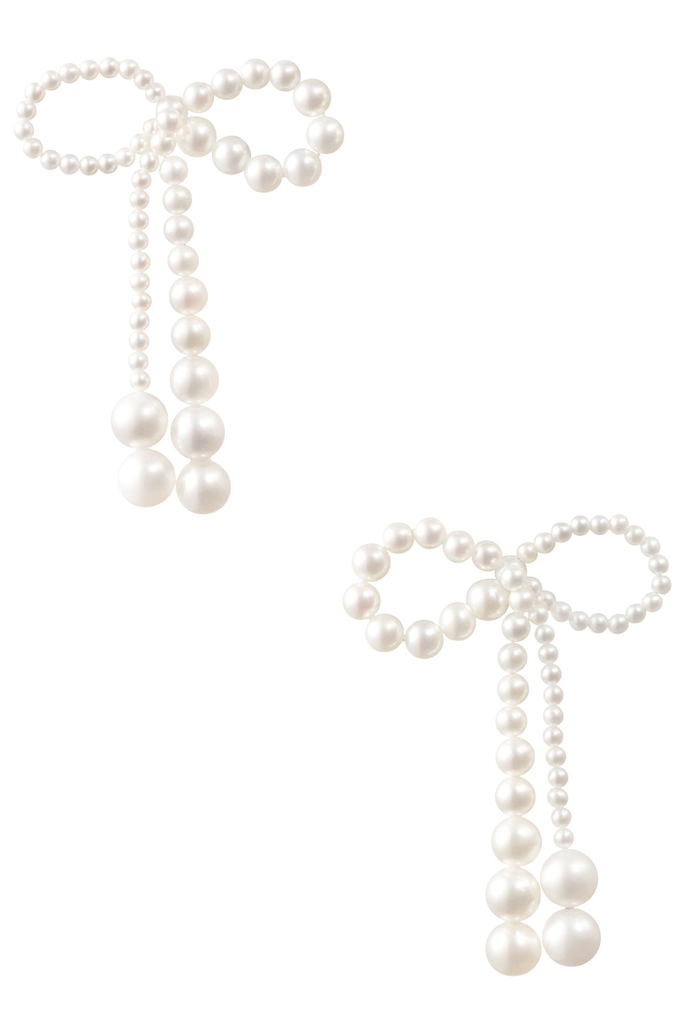 Grande Rosette De Perles Earrings in Ivory
