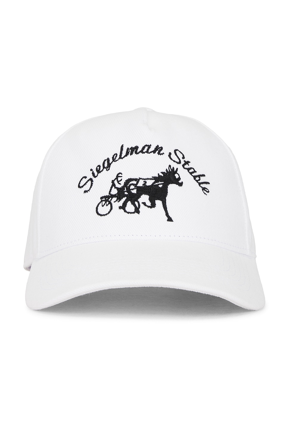 Denim Five Panel Hat in White
