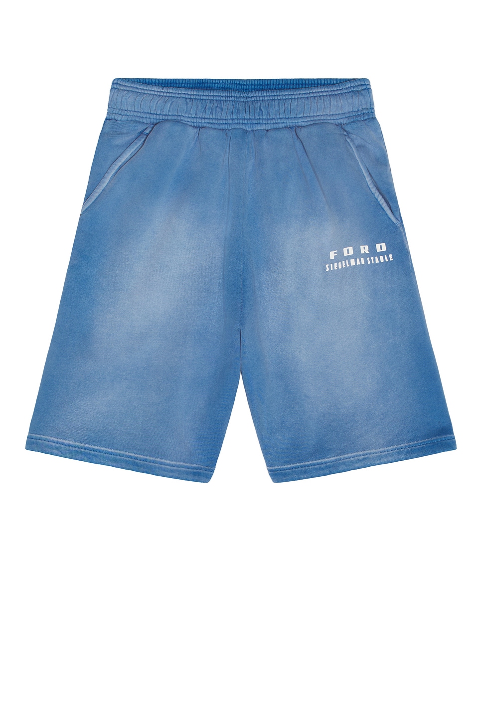 Image 1 of Siegelman Stable x Ford Printed Oversized Sweatshorts in Ford Blue