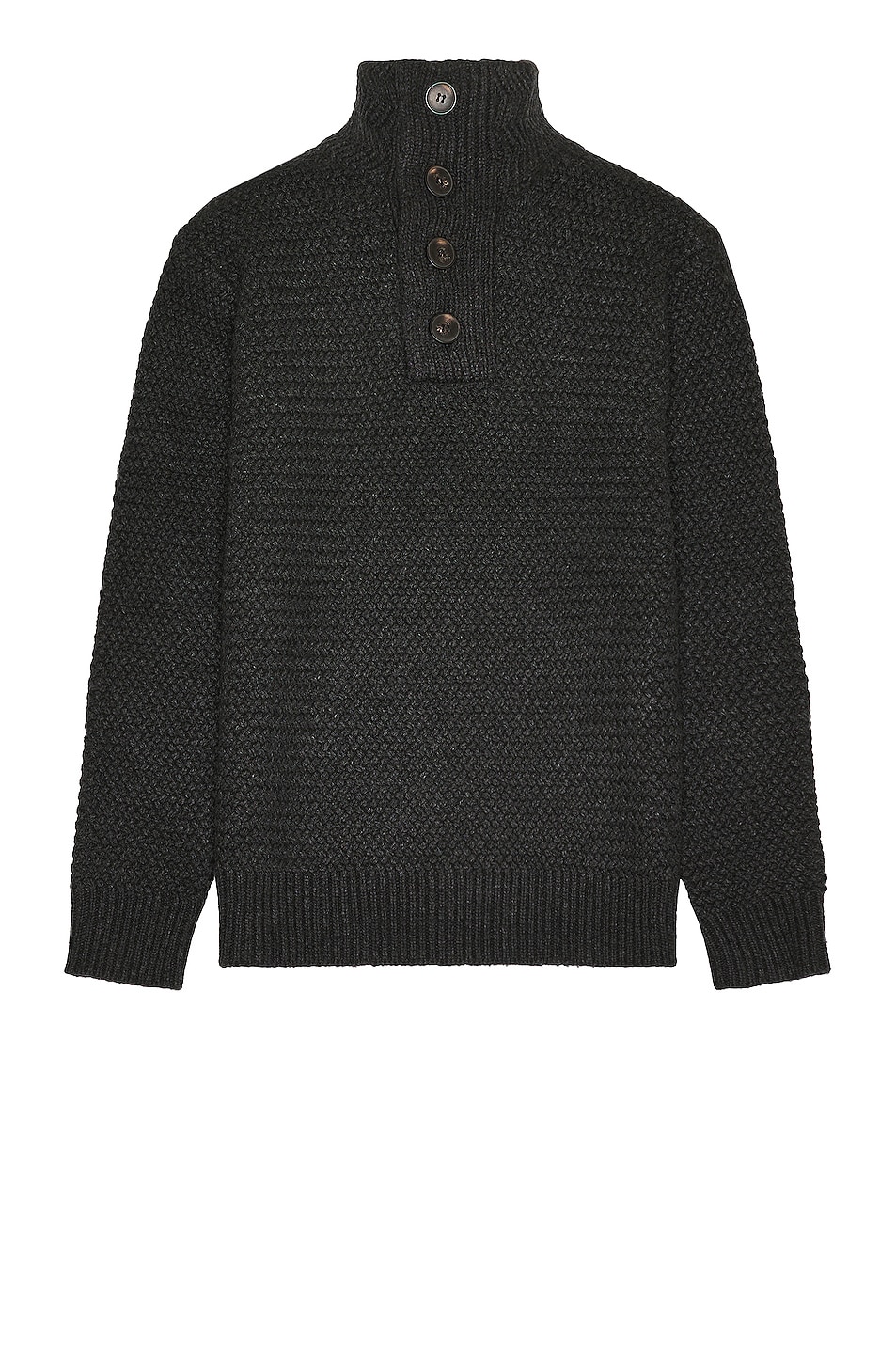 Image 1 of Schott Men's Funnel Neck Military Sweater in Black