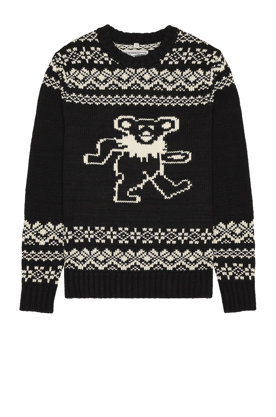Image 1 of Schott NYC x Grateful Dead Dancing Bear Sweater in Black