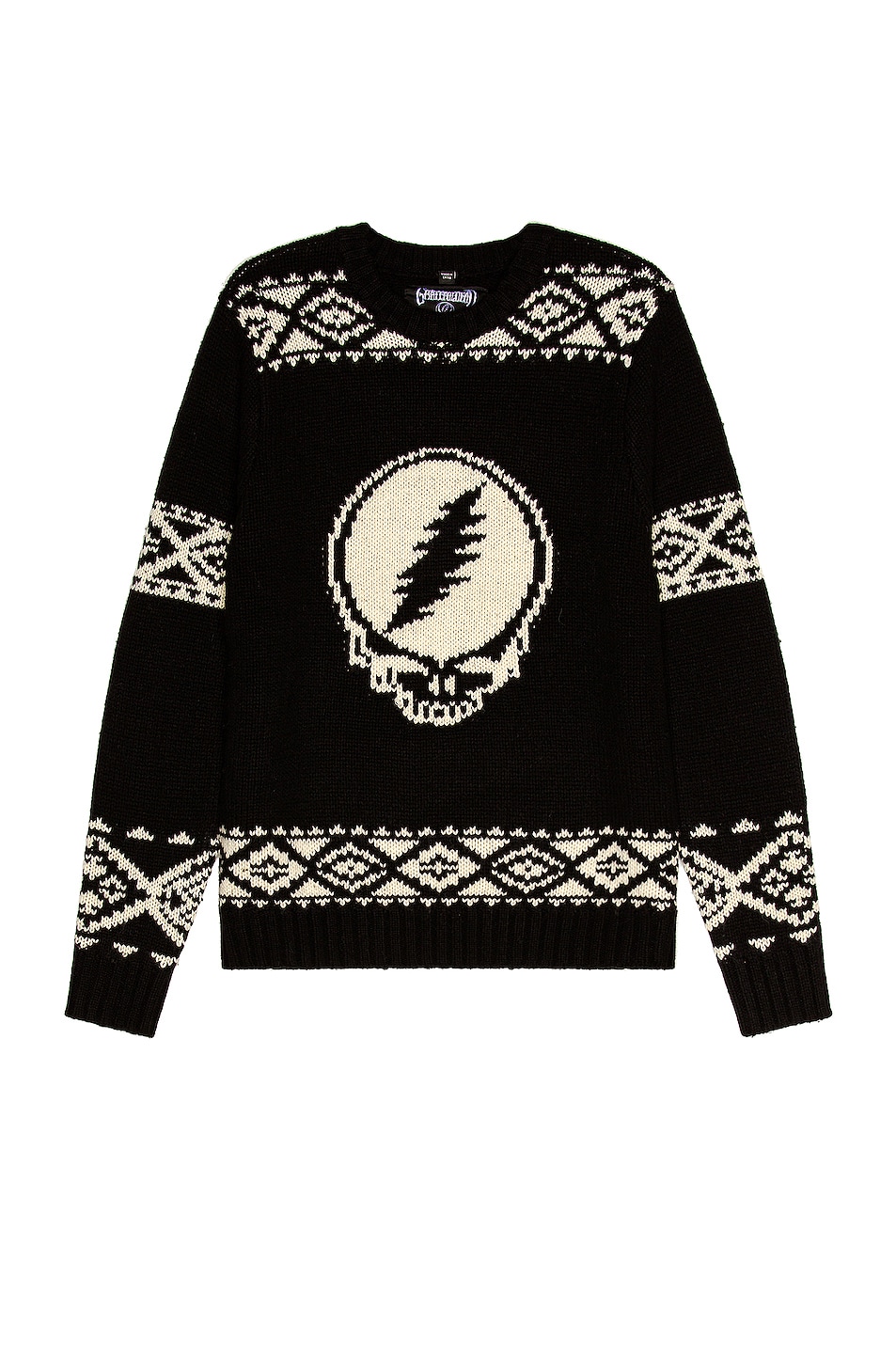 Image 1 of Schott Grateful Dead Stealie Sweater in Black & White