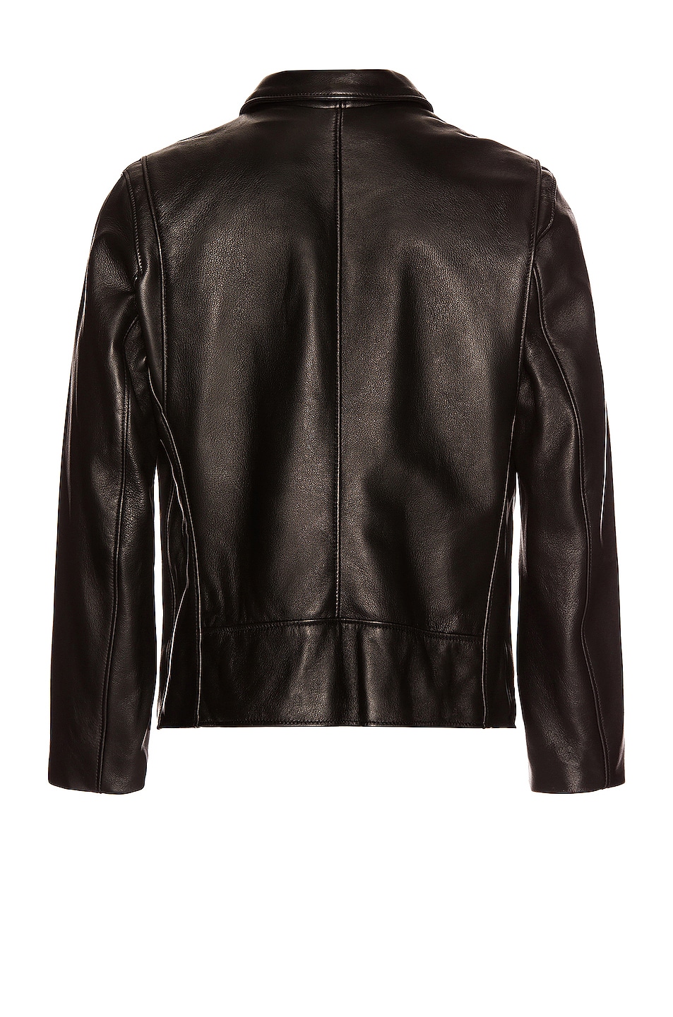 Schott Collar Lamb Leather Jacket in Black | FWRD