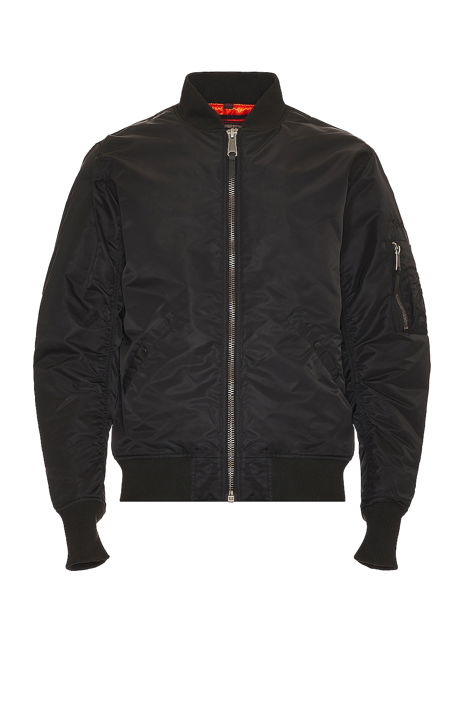 Image 1 of Schott Men's Nylon Flight Jacket in Black