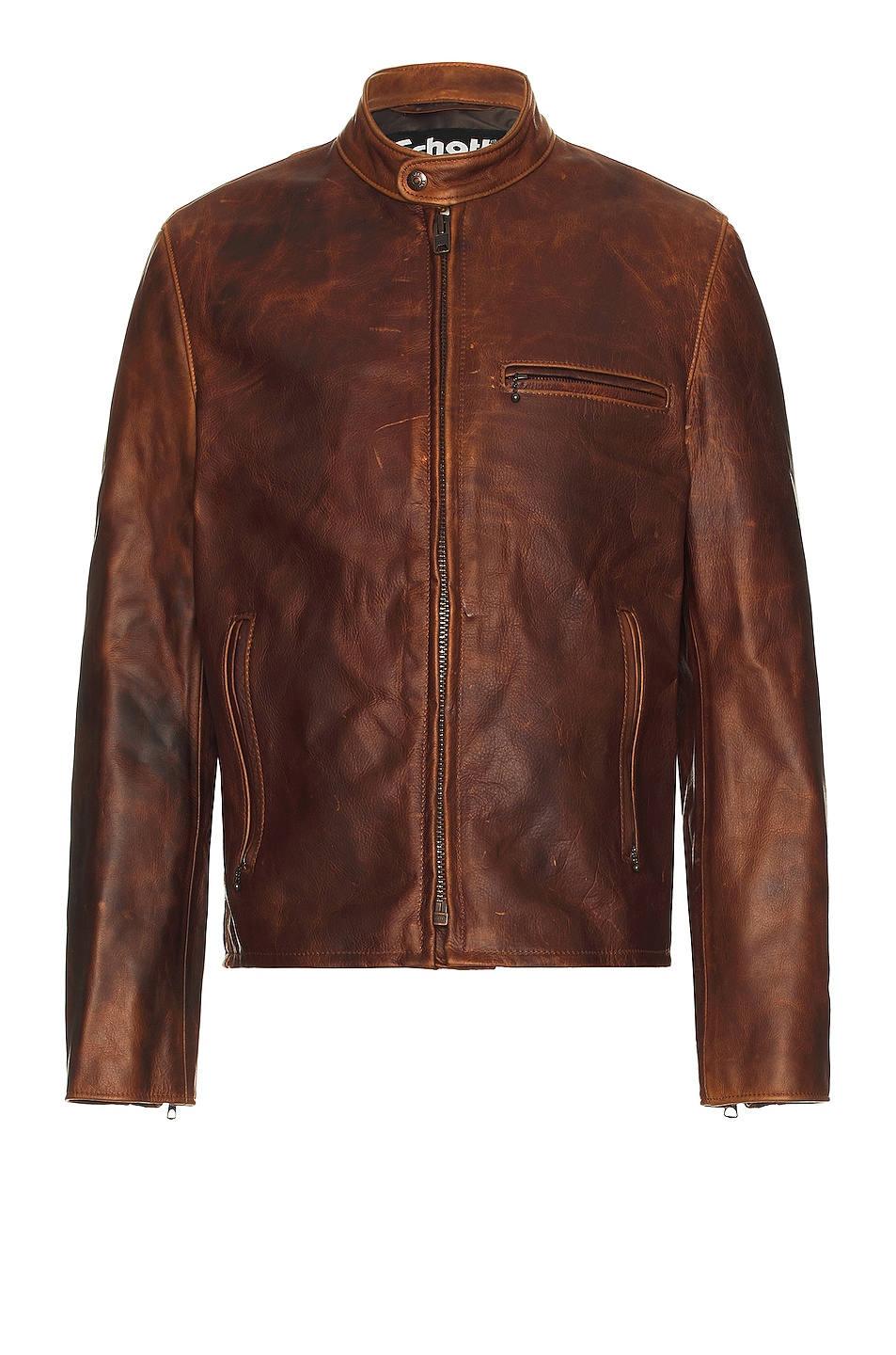 NYC Cafe Racer Jacket in Brown