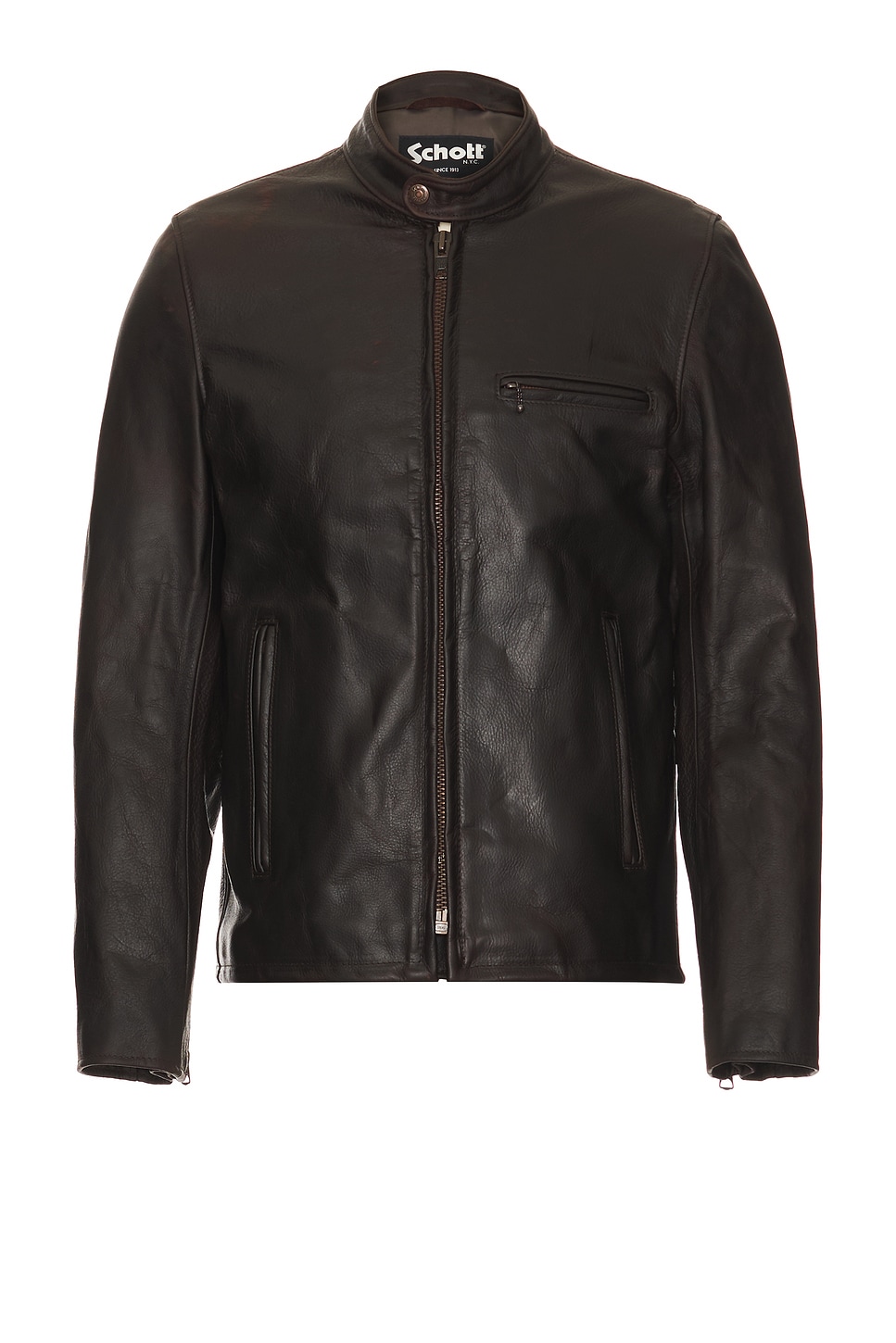 Nyc Cafe Racer Jacket in Brown