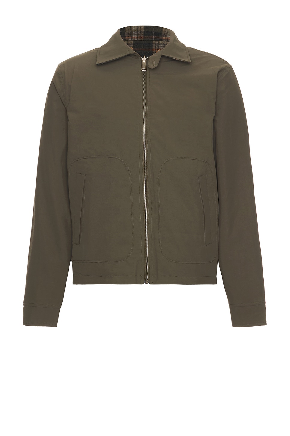 Shop Schott Reversible Mack Jacket In Olive