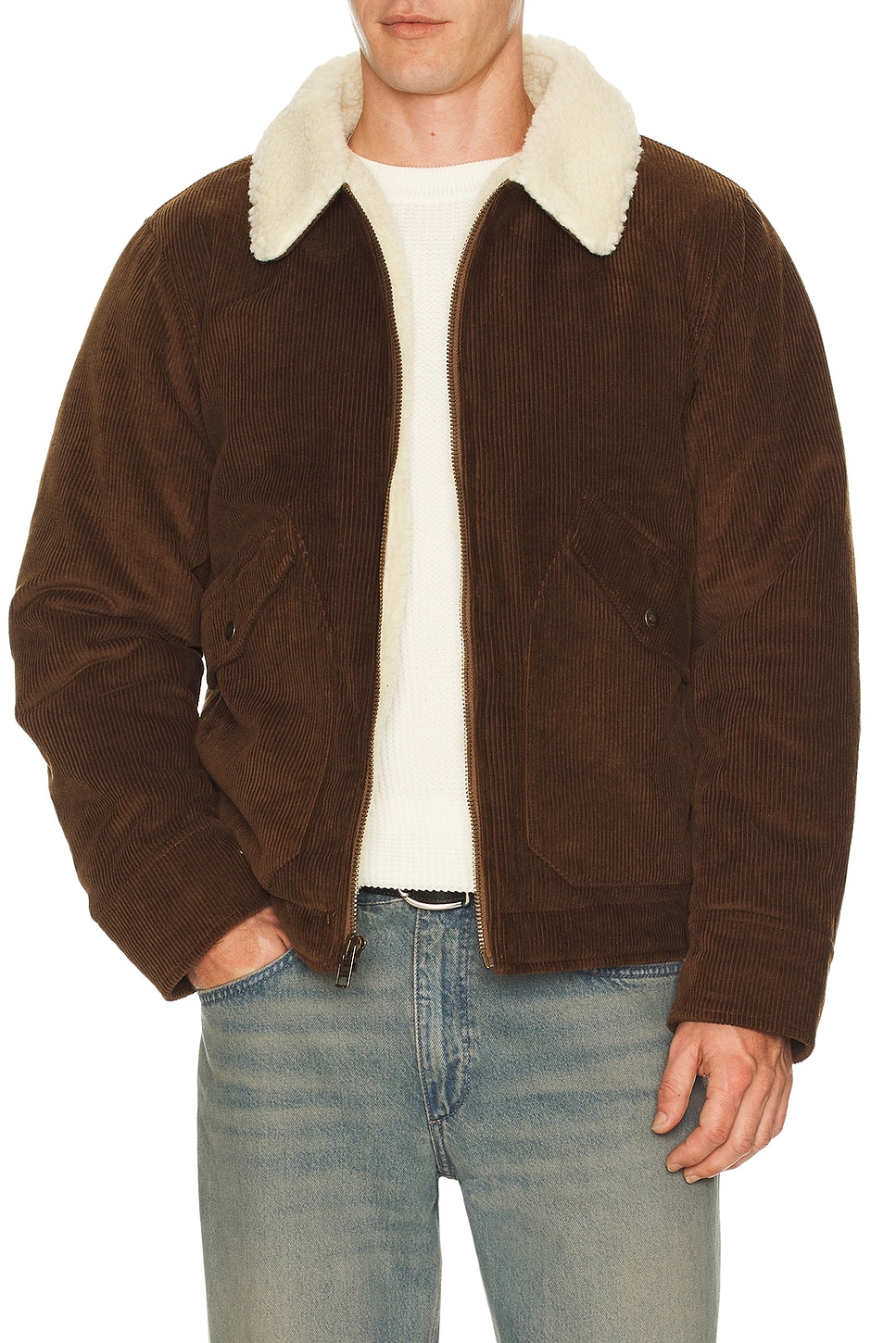 Image 1 of Schott Corduroy Delivery Jacket in Brown