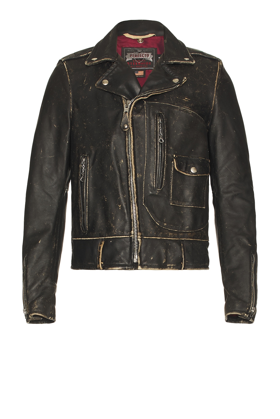 Image 1 of Schott Vintage Bikeriders Jacket in Black
