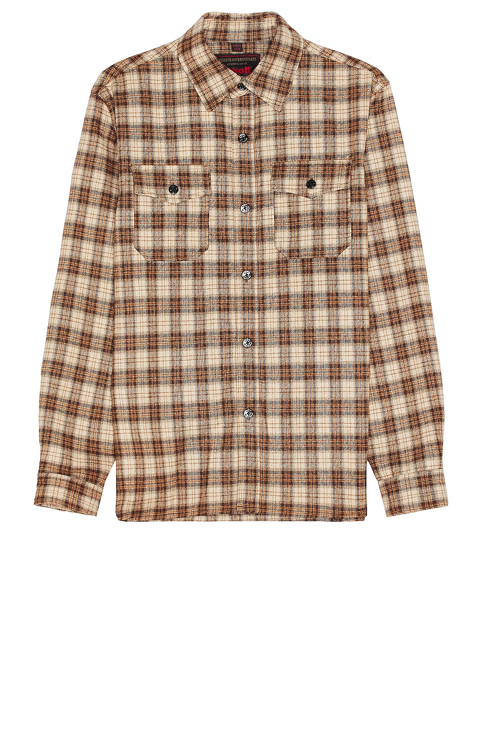 Image 1 of Schott NYC Plaid Cpo Shirt in Tan