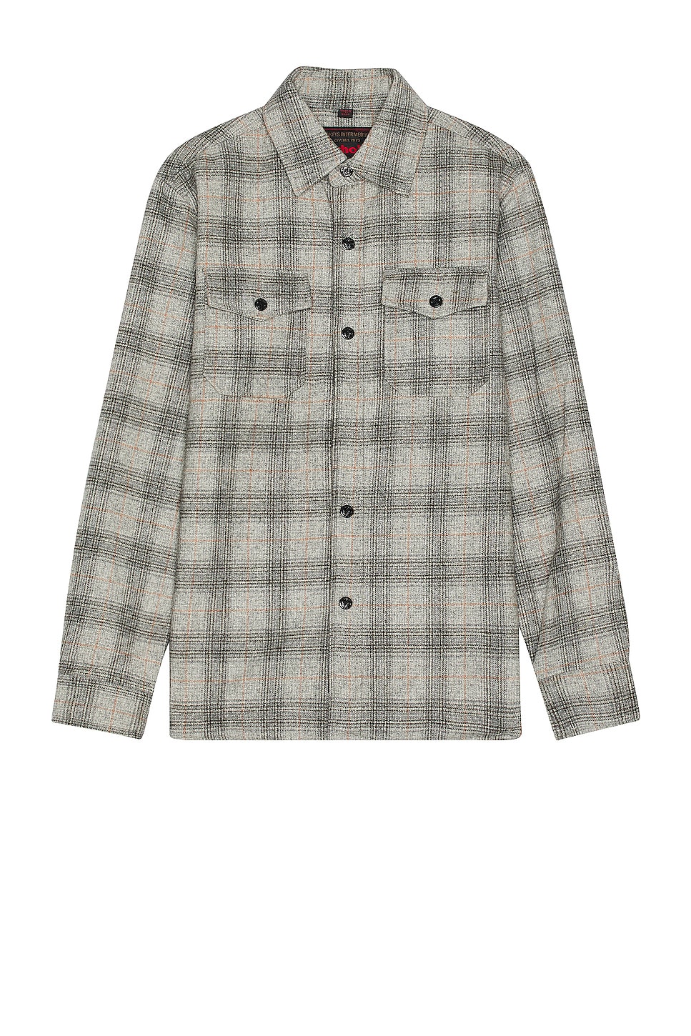 Image 1 of Schott Nyc Plaid Cpo Shirt in Heather Grey