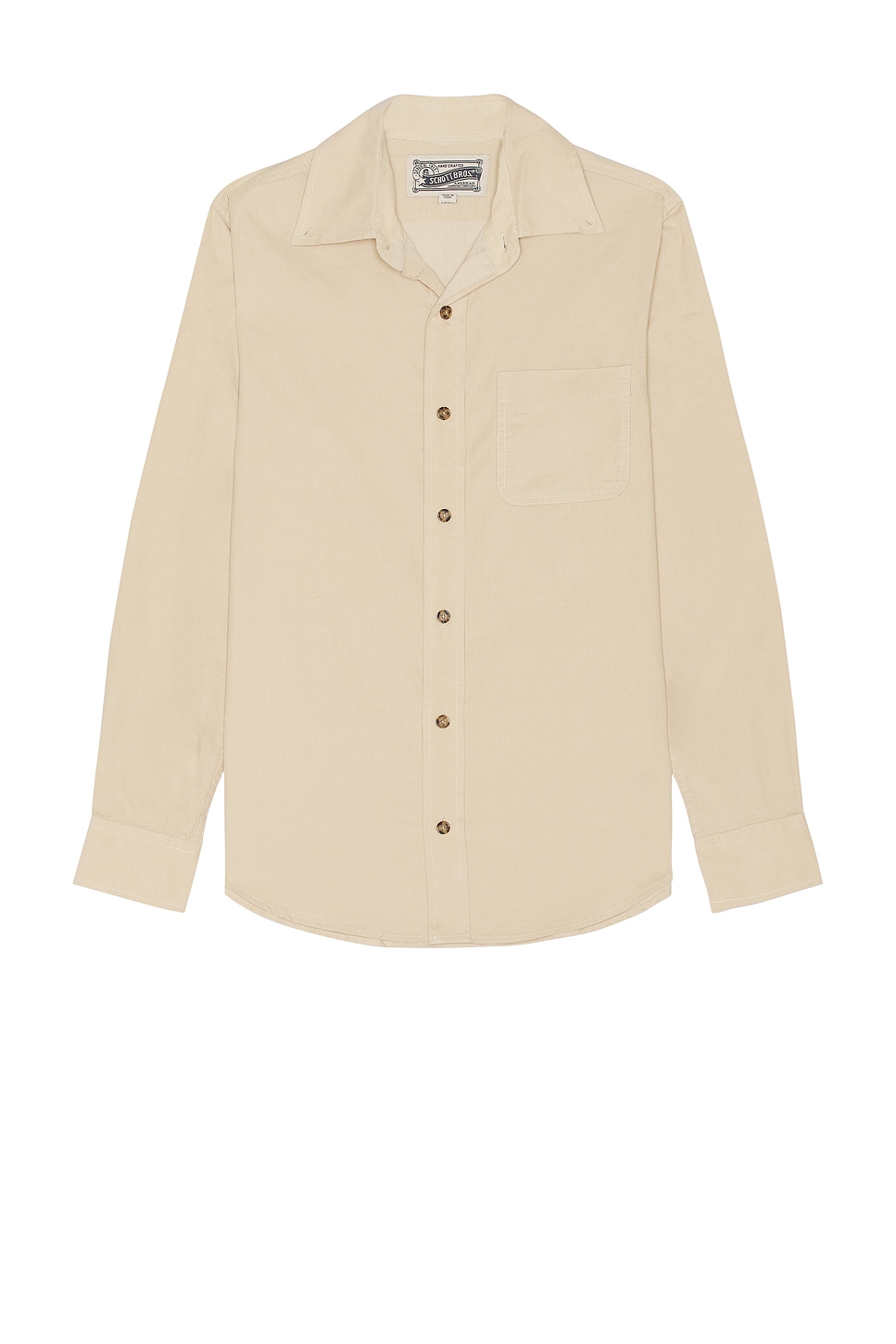 Pinwale Button Up Shirt in Grey