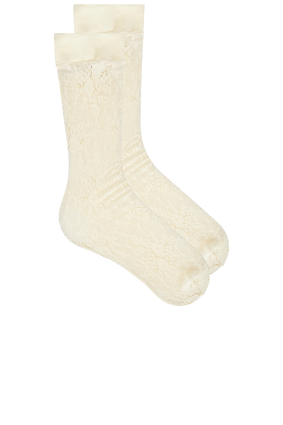 Swedish Stockings Rosa Lace Knee High Socks In White