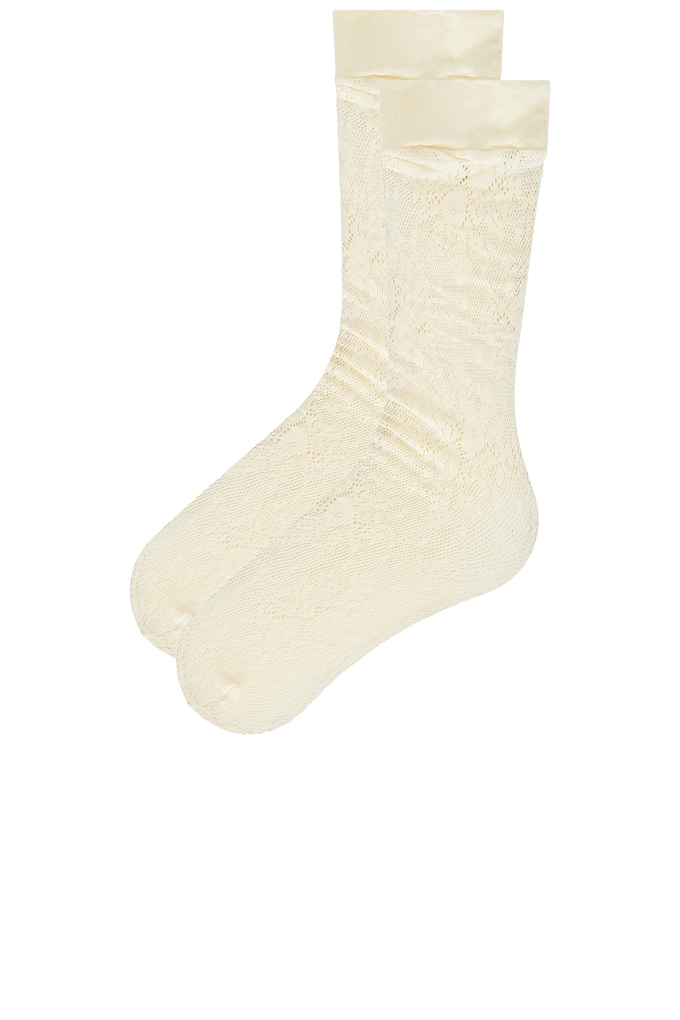 Swedish Stockings Rosa Lace Knee High Socks In White