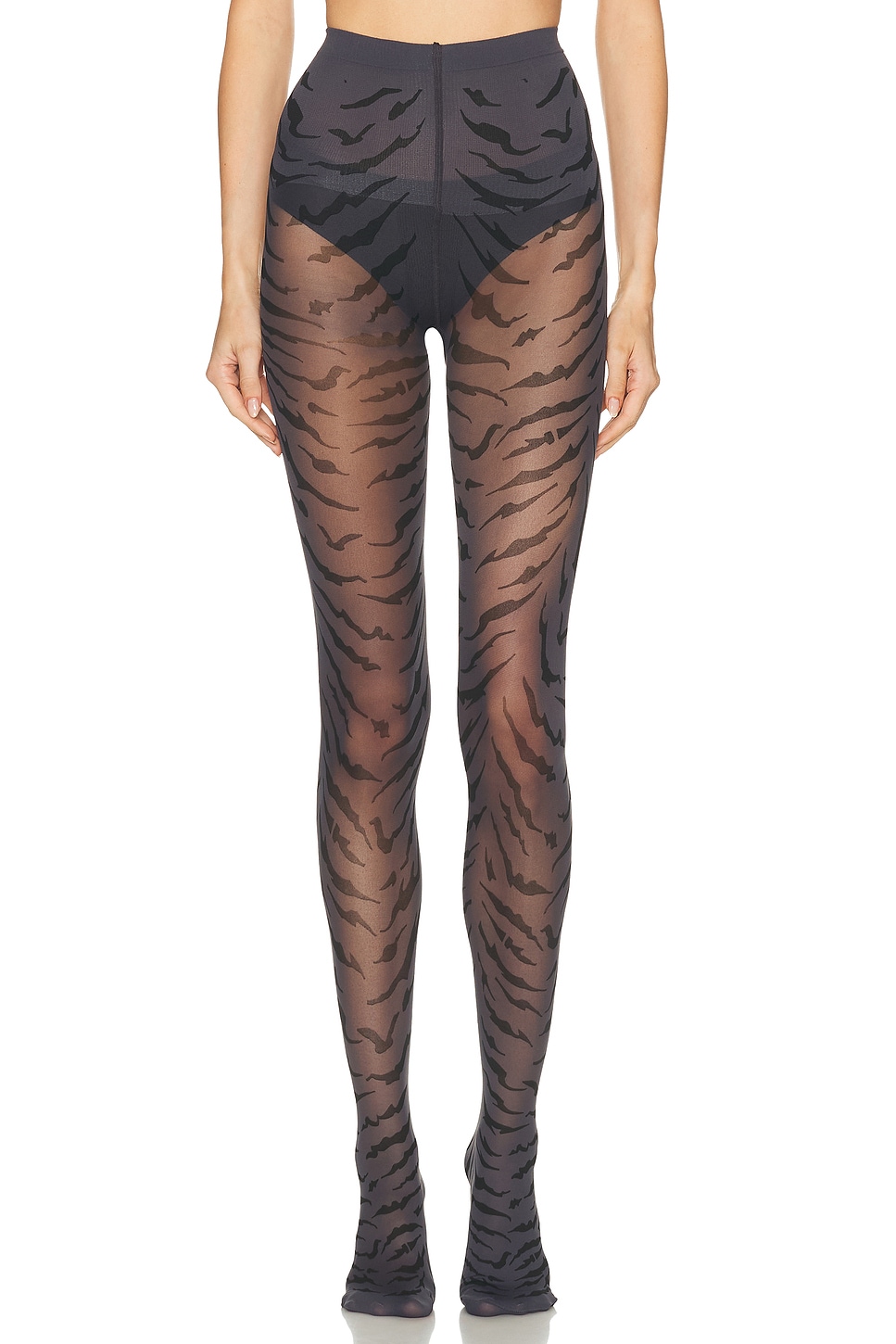 Swedish Stockings Roxana Tiger Tights In Gray