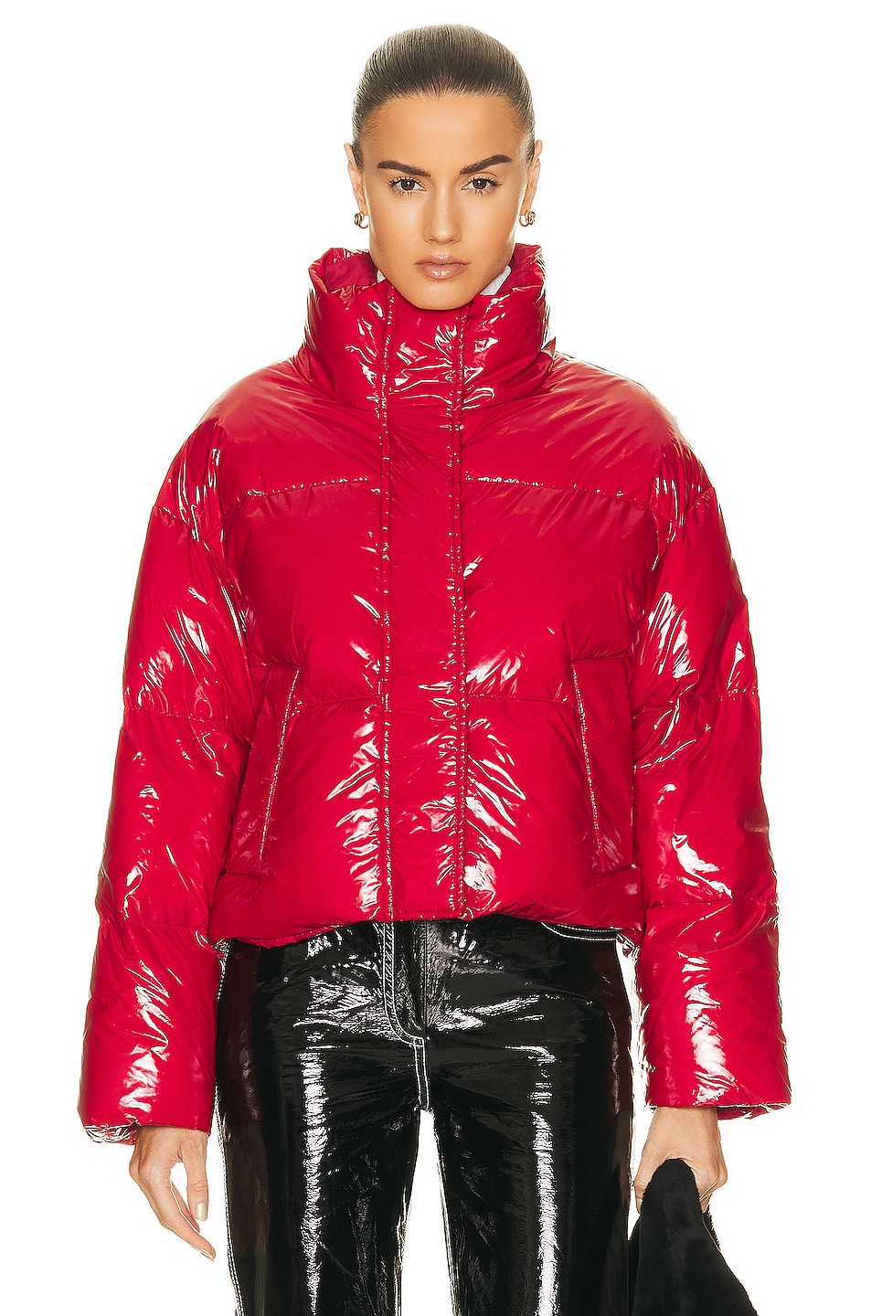 Image 1 of STAND STUDIO Tatum Puffer Jacket in Beaujolais Red