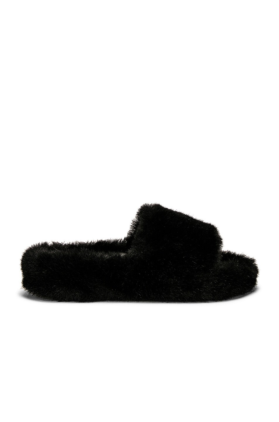 Image 1 of STAND STUDIO Leya Faux Fur Sandal in Black