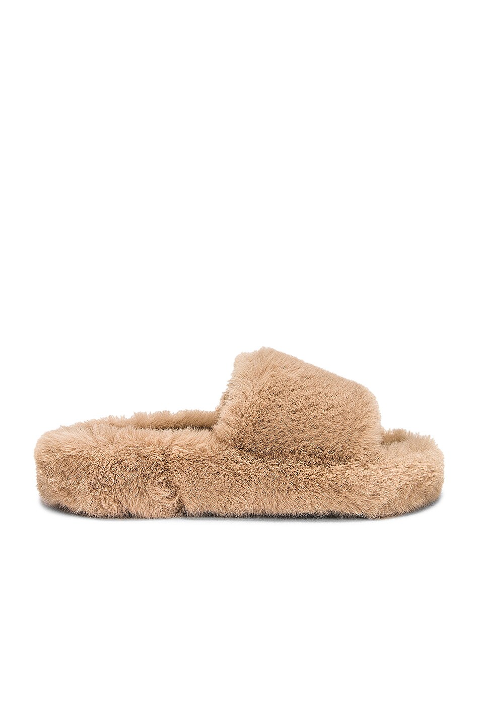 Image 1 of STAND STUDIO Leya Faux Fur Sandal in Taupe
