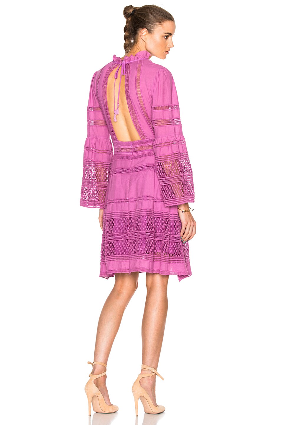 Image 1 of Sea Baja Lace Long Sleeve Dress in Orchid