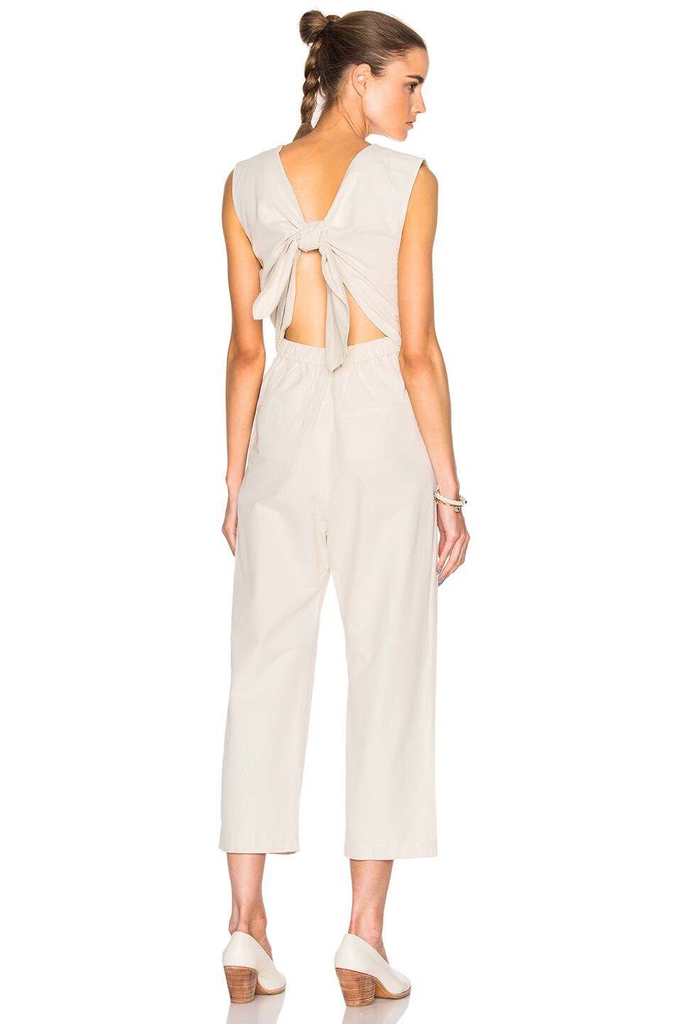 Image 1 of Sea Tied Back Jumpsuit in Sand