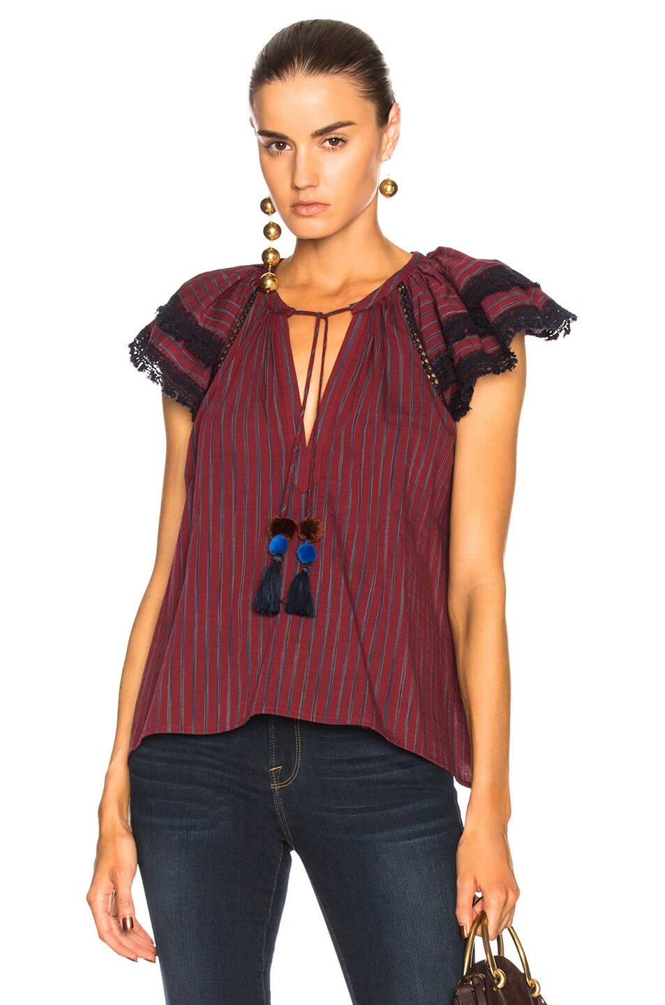 Image 1 of Sea Flutter Top in Red