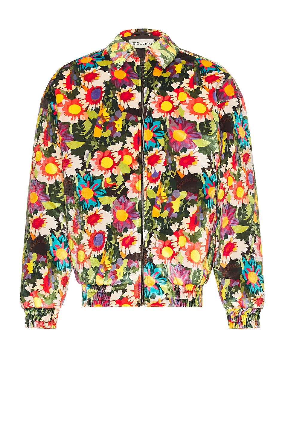 Image 1 of SIEDRES X Fwrd Quilted Floral Velvet Jacket in Multi