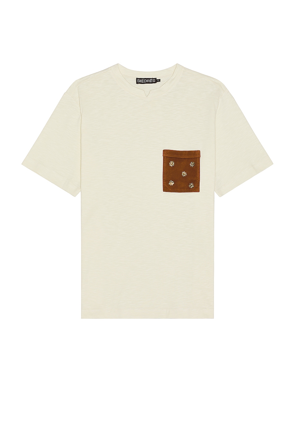Rhinestones T-shirt in Cream