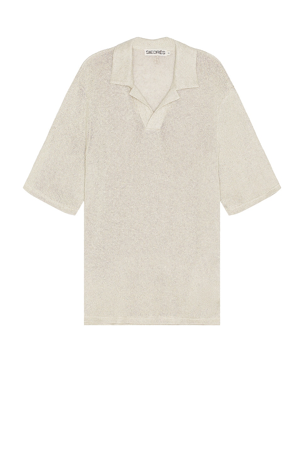 Image 1 of SIEDRES Colin Short Sleeve Polo in Stone