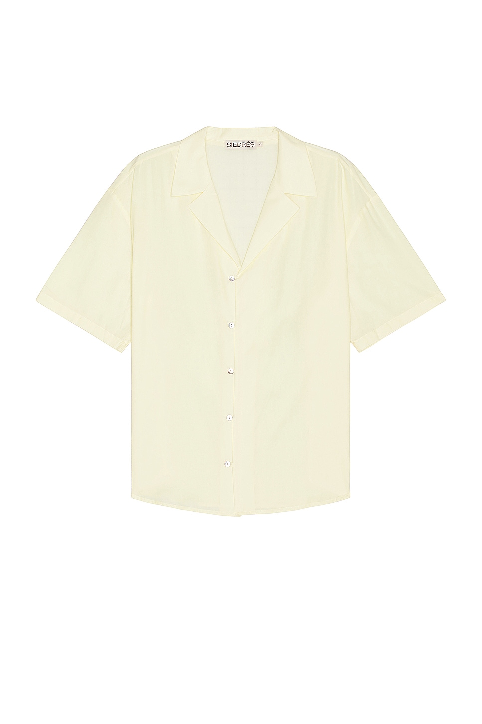 Image 1 of SIEDRES Colton Resort Collar Short Sleeve Shirt in Yellow