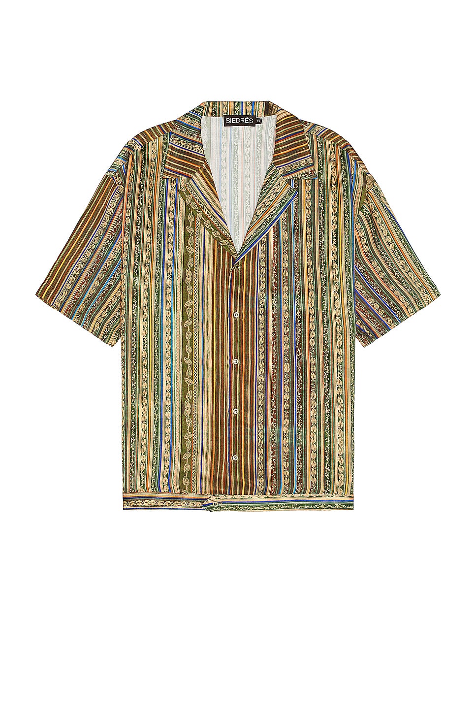 Image 1 of SIEDRES Cosmo Resort Collar Short Sleeve Shirt in Brown