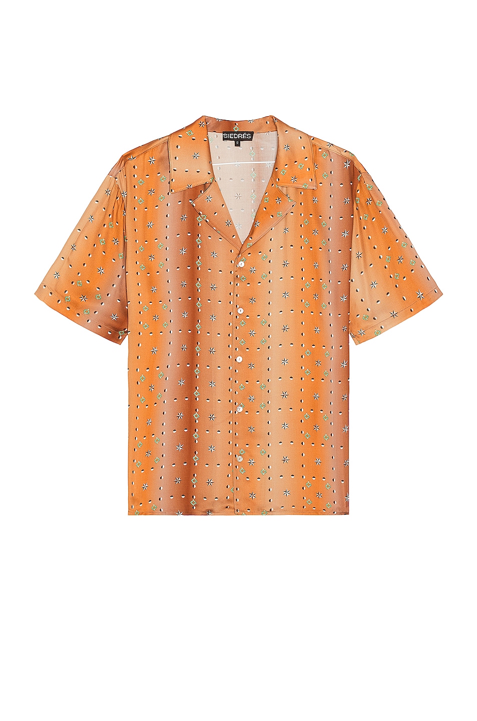 X Fwrd Resort Collar Short Sleeve Shirt in Orange