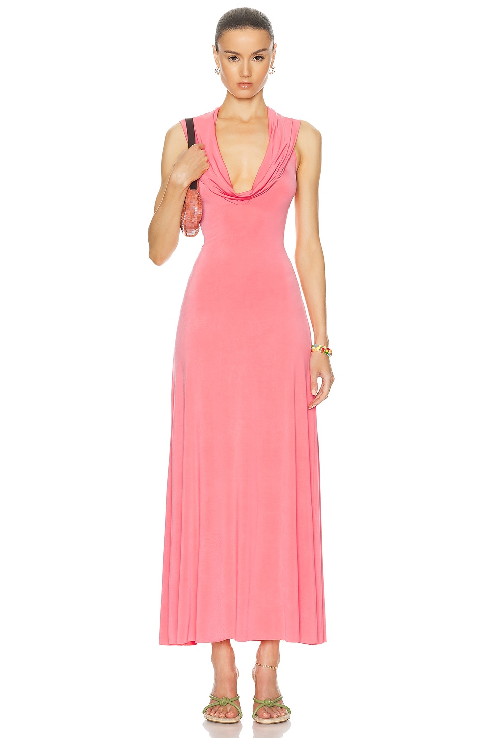 Image 1 of SIEDRES Sizy Maxi Dress in Coral