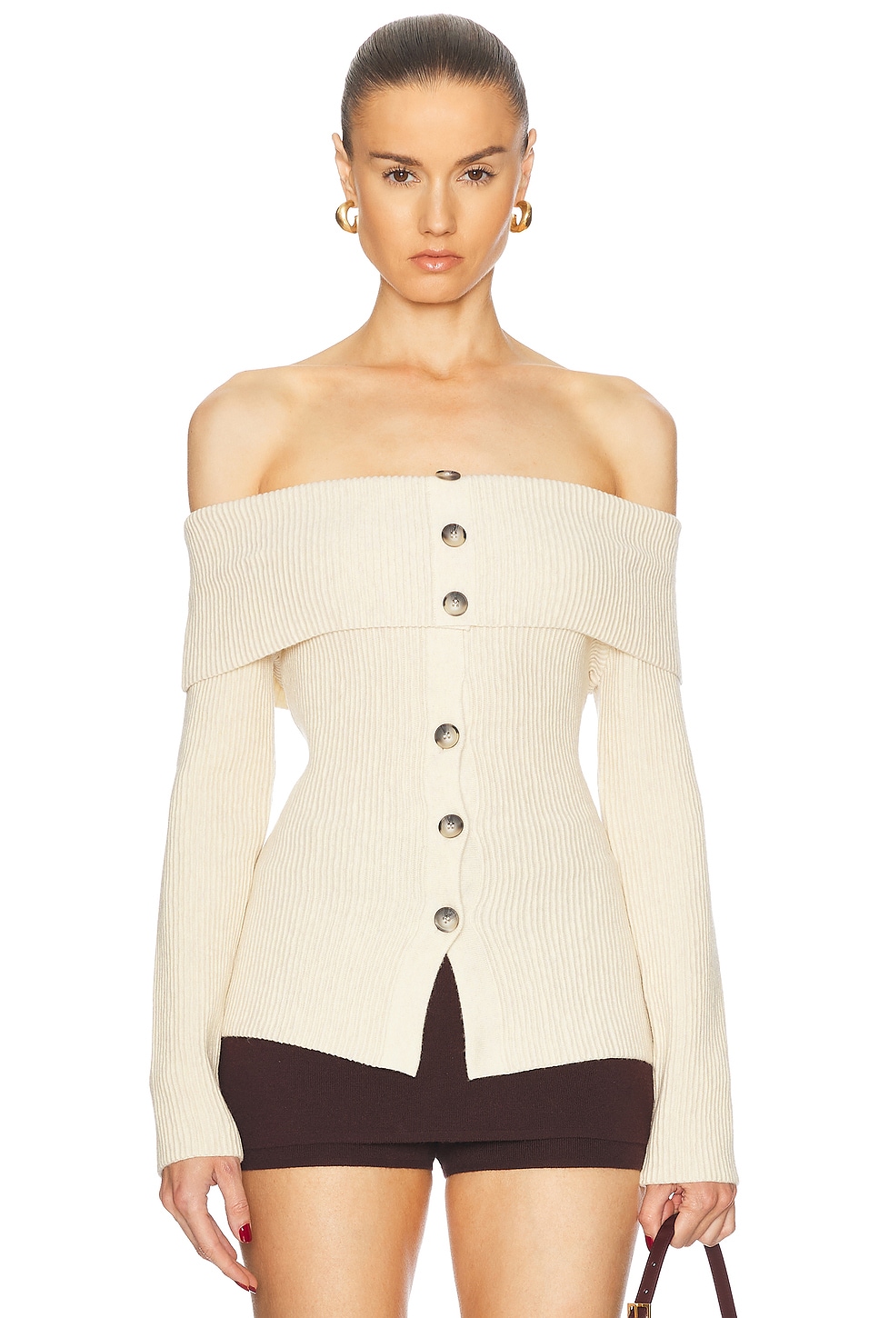 Shop Siedres Noula Sweater In Ecru