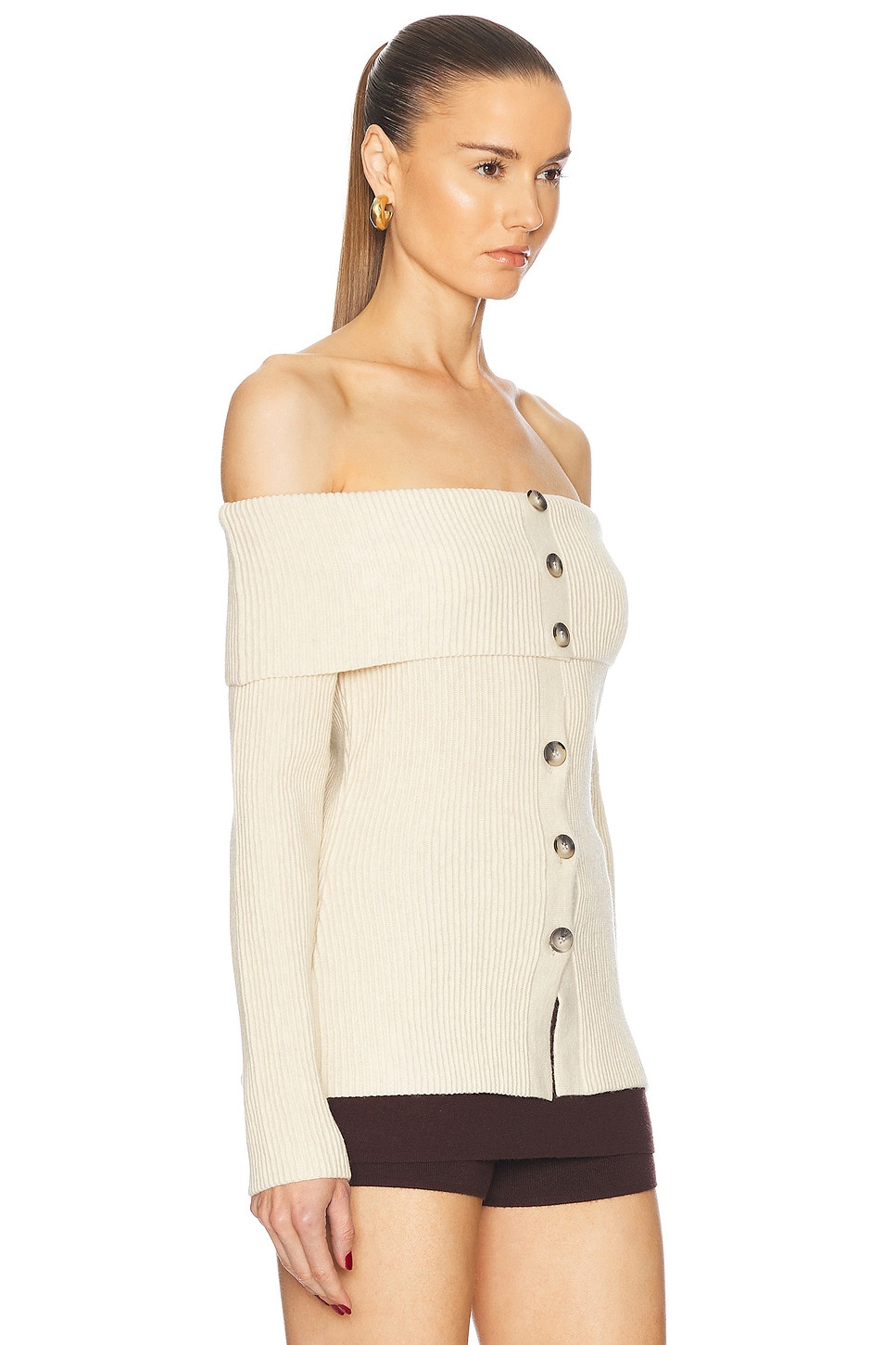 Shop Siedres Noula Sweater In Ecru