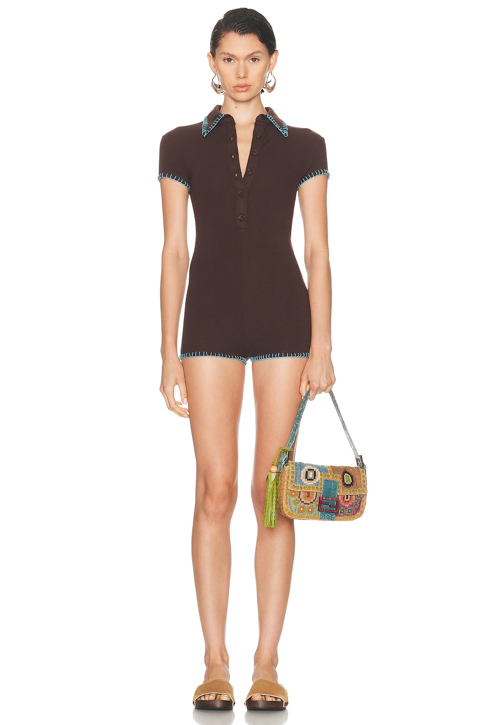 Siedres Dunie Romper In Brown