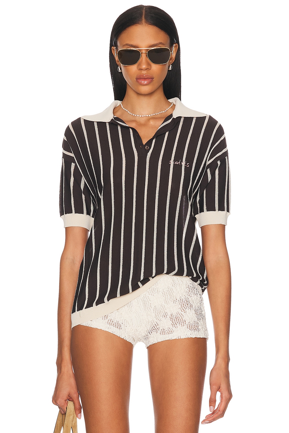 Merais Top in Brown