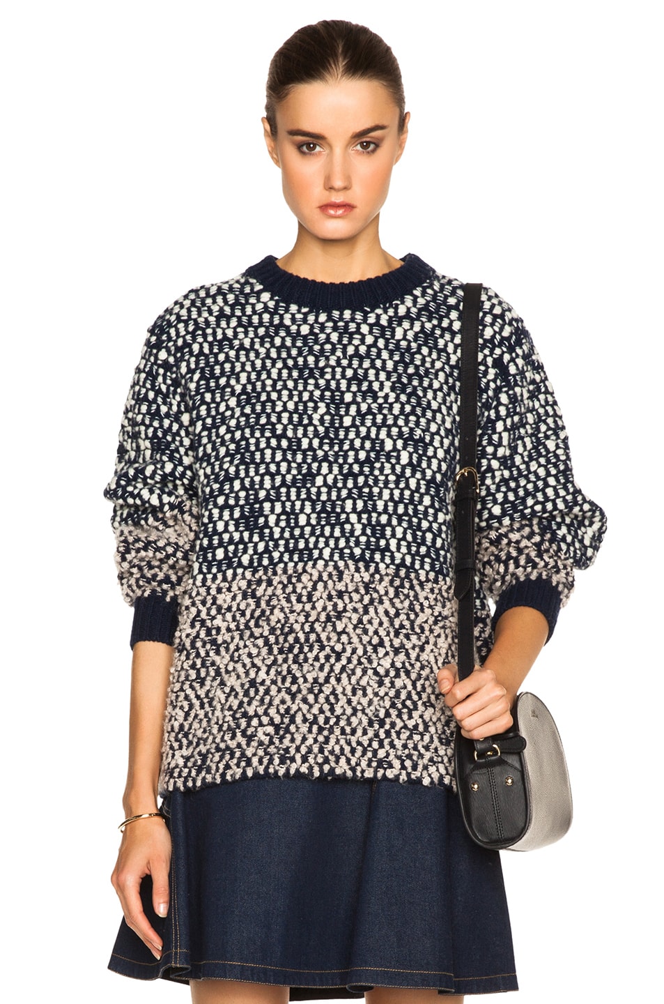 Image 1 of See By Chloe Crew Neck Sweater in Navy