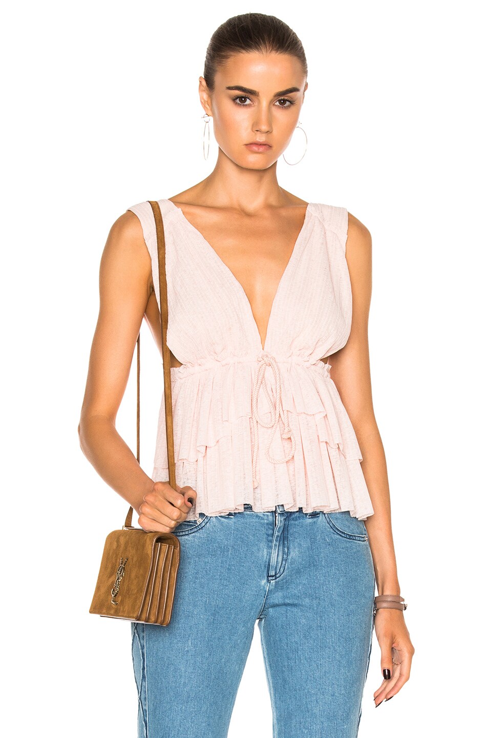 Image 1 of See By Chloe Tank Top in Silver Pink