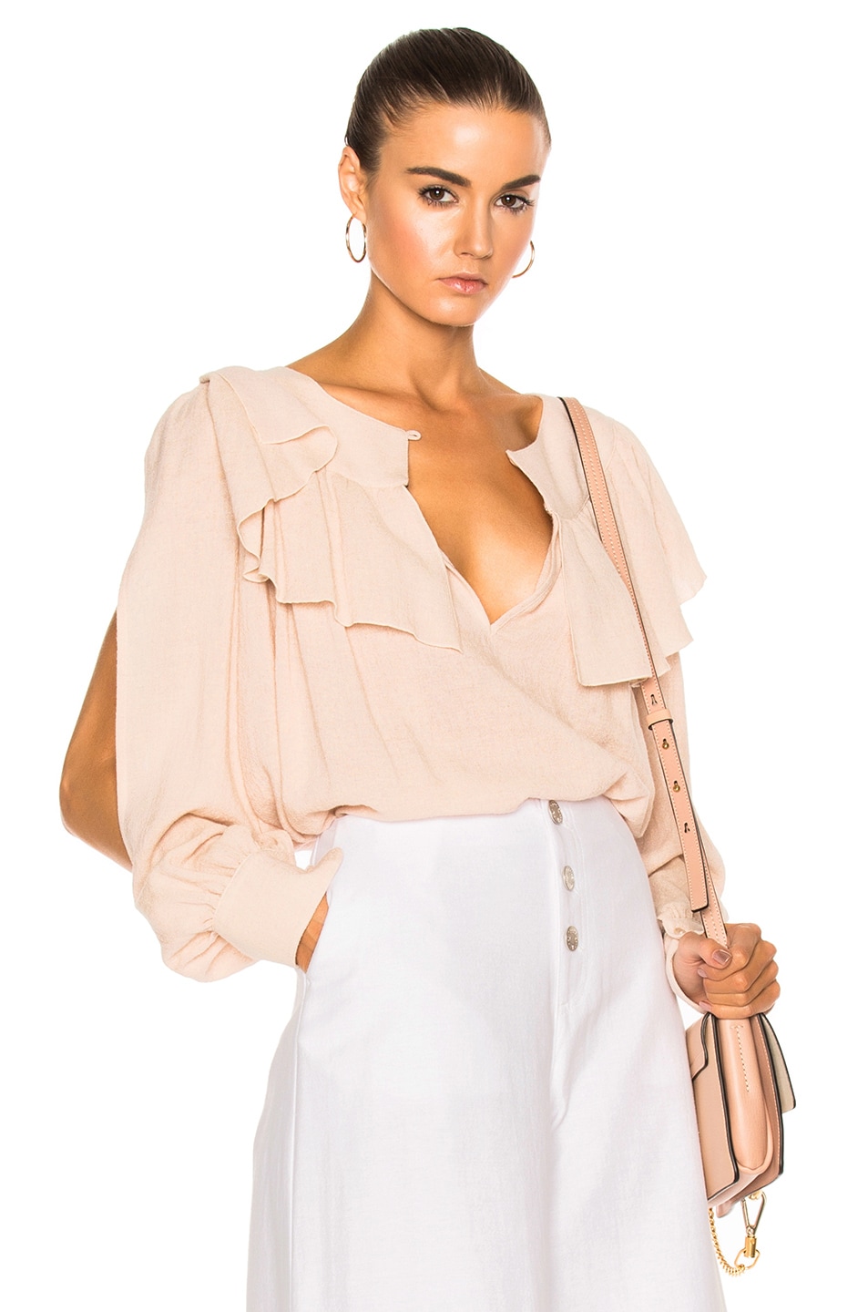 Image 1 of See By Chloe Ruffle Top in Powder