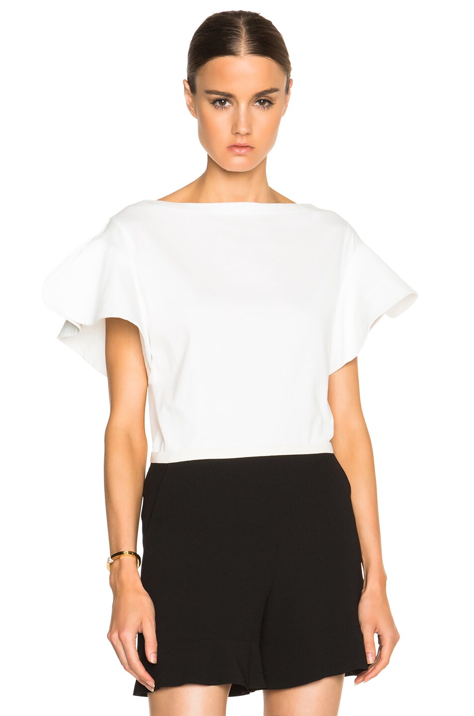 Image 1 of See By Chloe Ruffle Sleeve Top in Ivory