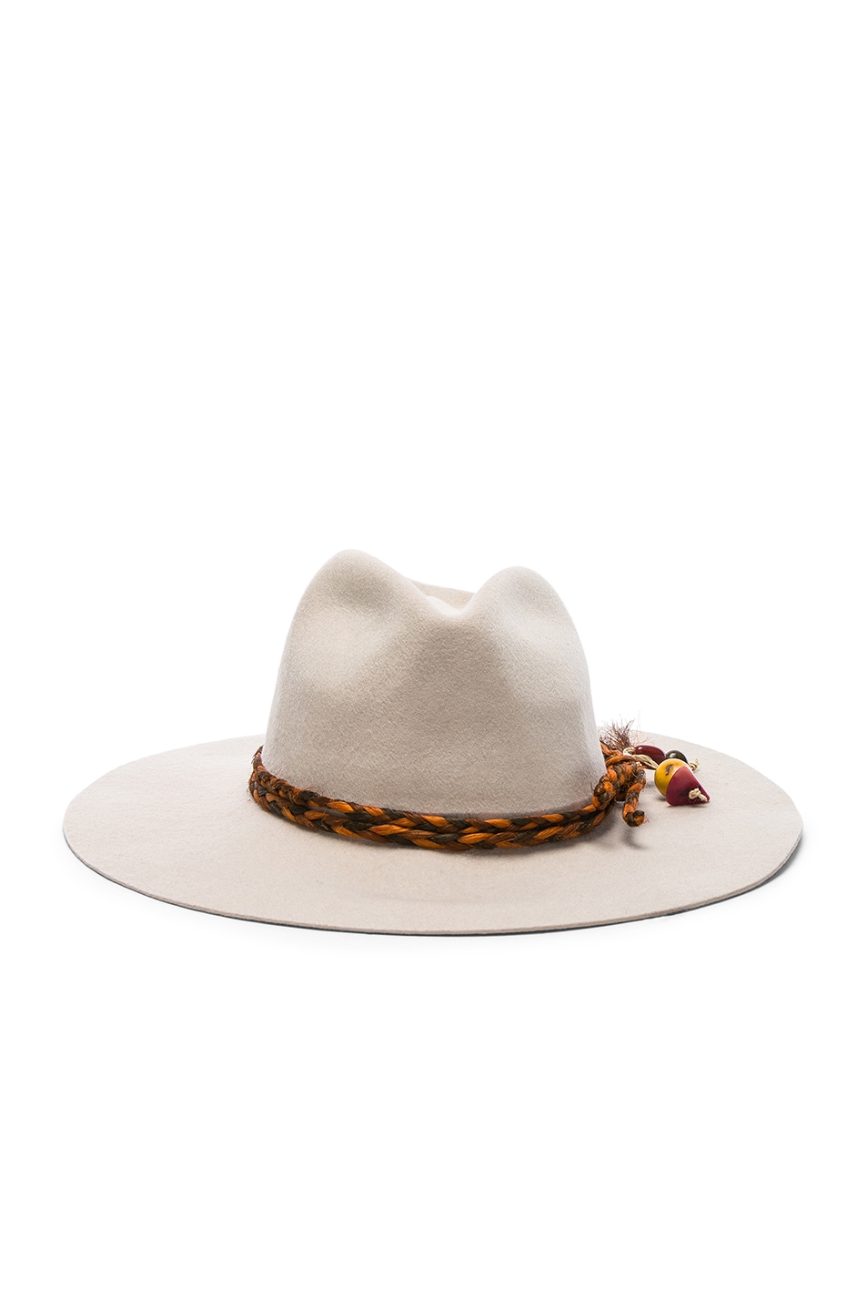 Image 1 of SENSI STUDIO Classic Long Brim Hat with Cabuya Band Braid in Bone