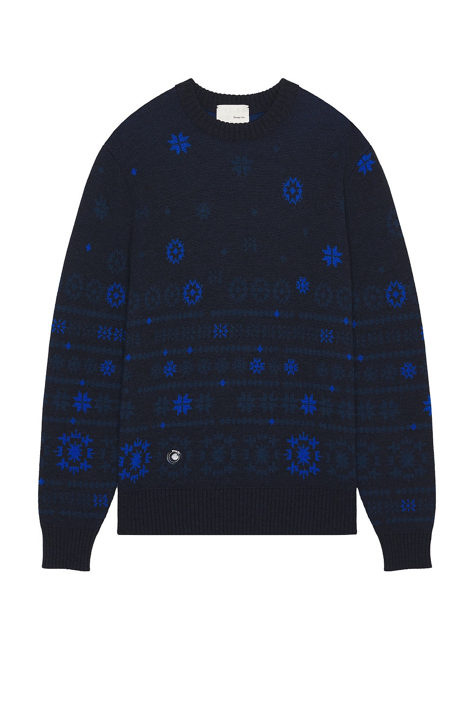 The Deconstructed Fairisle Sweater in Blue