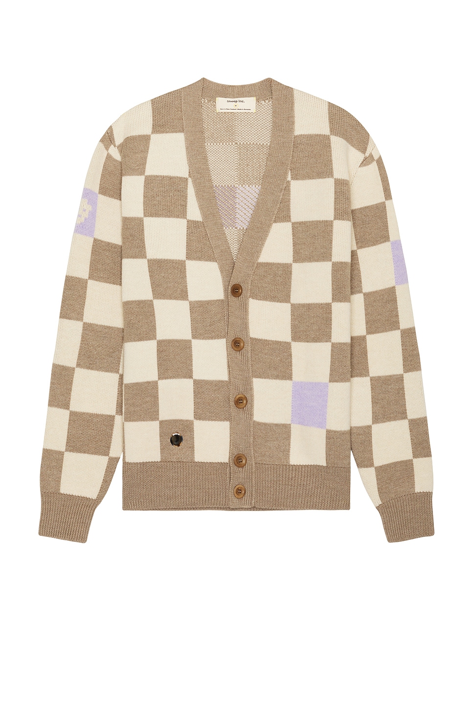 The Checkmate Cardigan in Brown