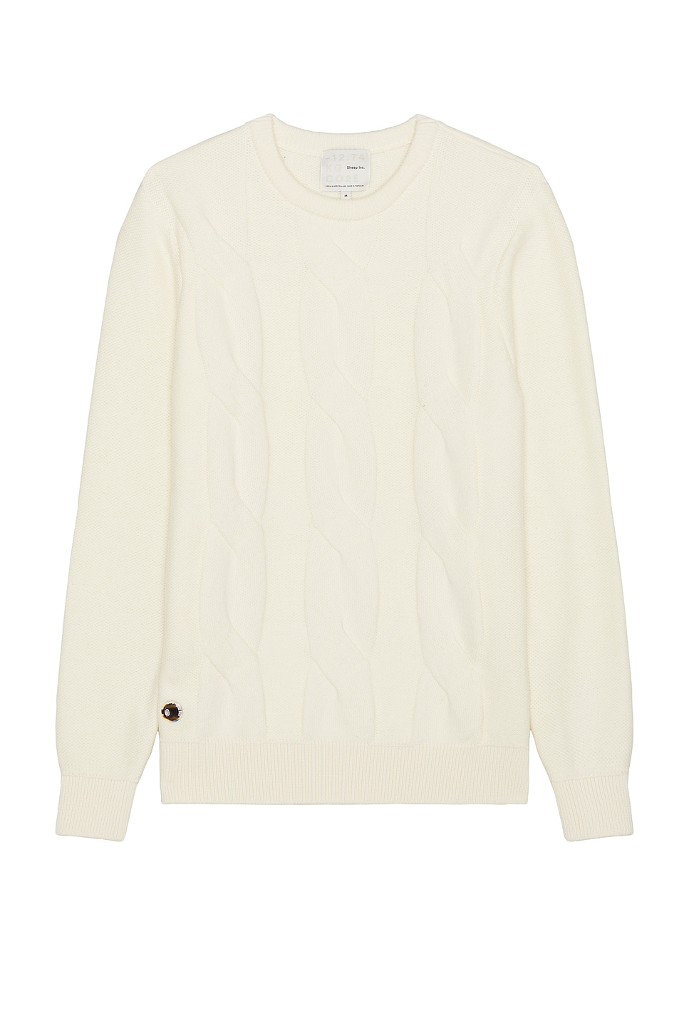 The Cable Crewneck Sweater in Cream