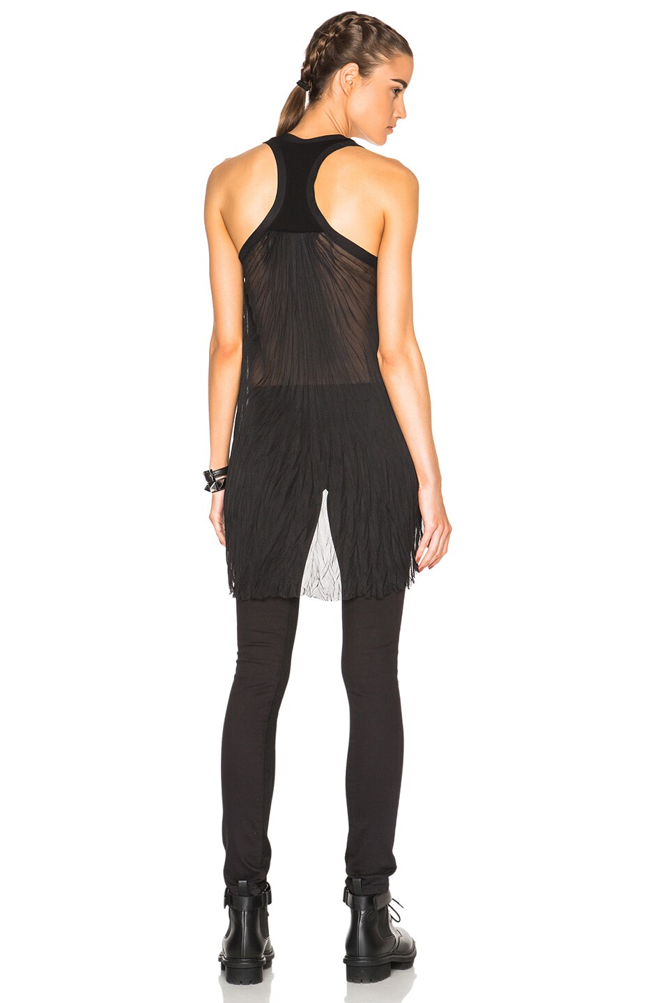 Image 1 of Superfine High Low Tank Top in Black